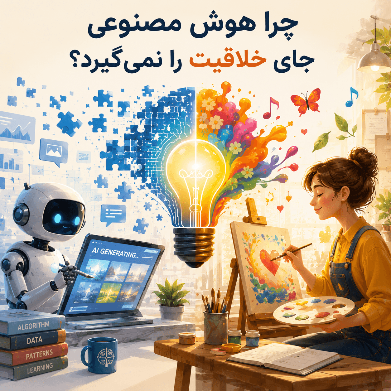چرا هوش مصنوعی جای خلاقیت را نمیگیرد